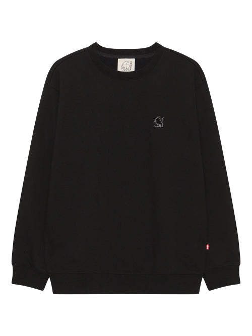 Holiday Denish Pattern Fleece Sweatshirt - U_Black