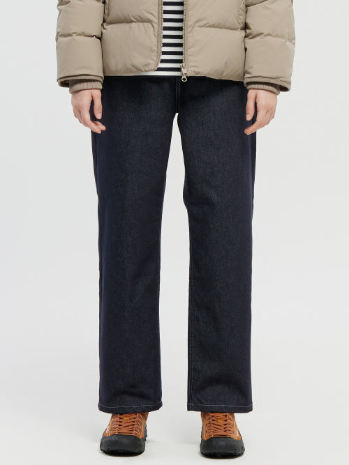 denim pants (relax fit) - W_Navy