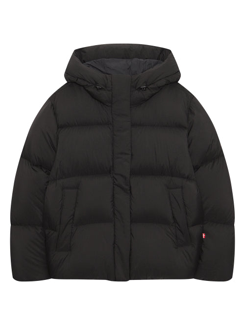 Hyper Crystal Goose Down Heavy Hoodie Jumper - W_Black