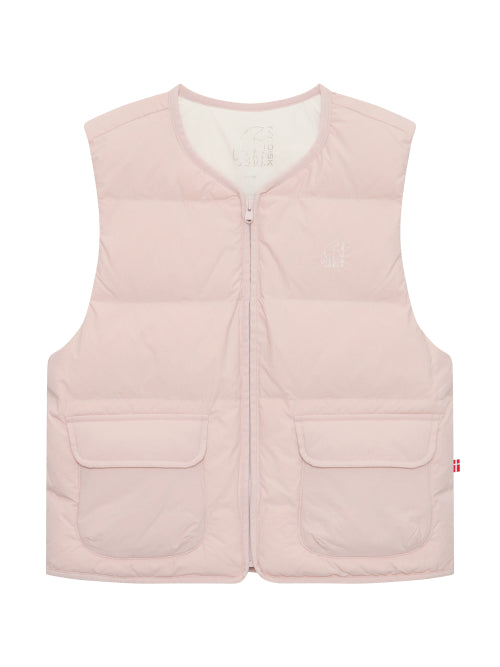 Lightweight Crystal-Down Vest - W_Light Pink