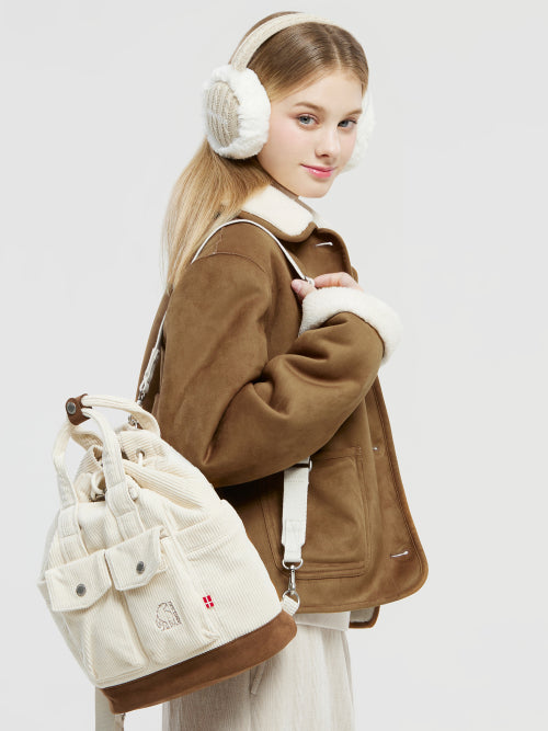 [Signature] Nihoun Drawstring Backpack_Off White
