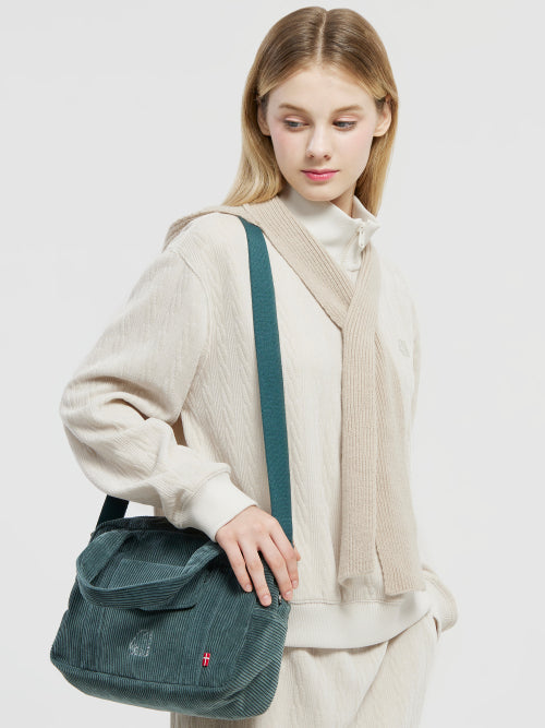 [Signature] Nihon Corduroy Tote Bag_Dark Green