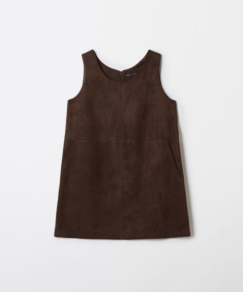 [Synthetic Leather] Mini Dress (Suede/Leather)_SPOWF49W11