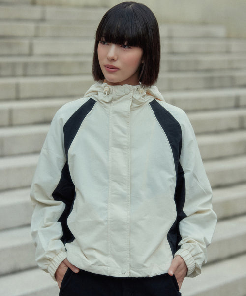 Block Coloring Hooded Windbreaker_SPJF49GY2