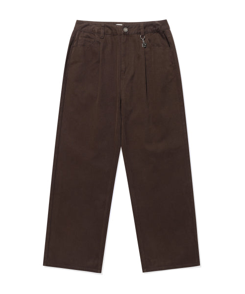 Women's Peach Cotton Pintuck Pants Brown