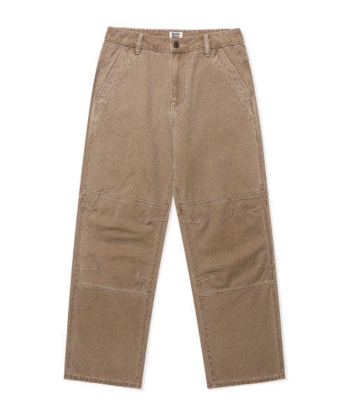 Dying Cotton Slit Pants Brown
