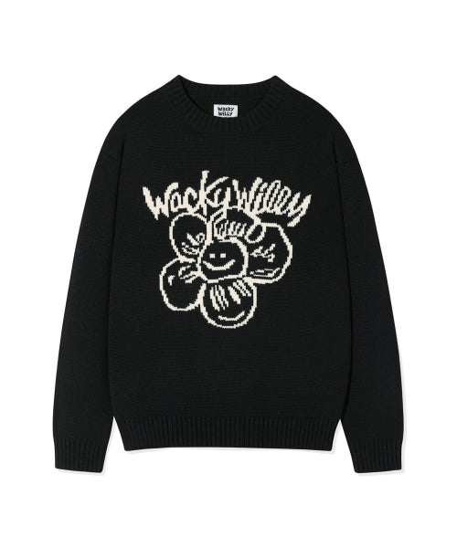 Big Lily Graphic Pullover Knit Black