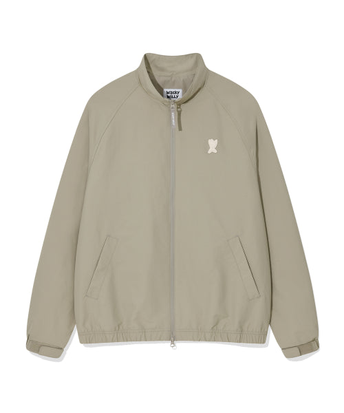 Back Lettering High-Neck Pull-Up Beige