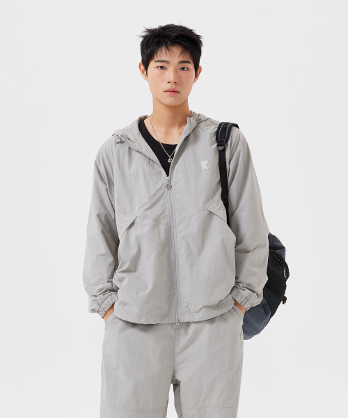 Hwaseom Hooded Windbreaker Gray