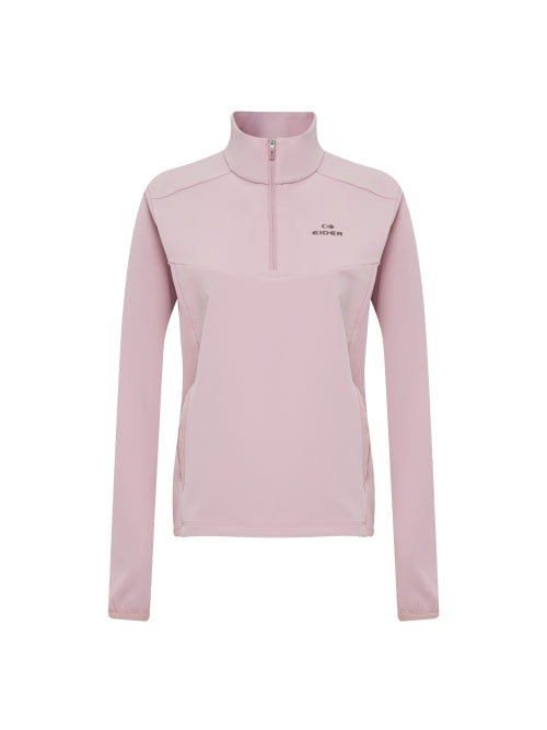 WEATHER FLEX (Wether Flex) Women's Hybrid Zip-Up T-shirt_POWDER PINK