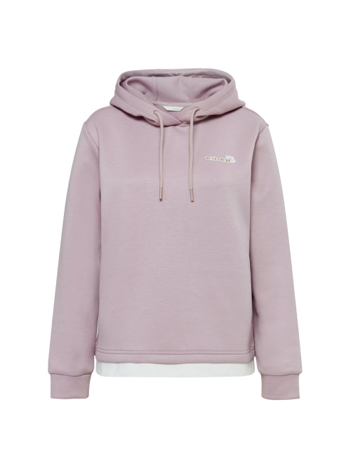 EDEL (Edel) Women's Long-Sleeved Hooded T-shirt_Greyish Pink