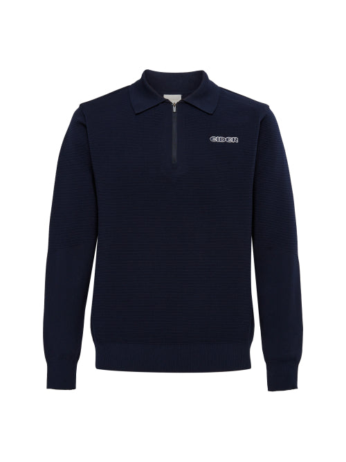 AERO KNIT (Aro Knit) Men's long-sleeved turtleneck T-shirt_Dark Navy