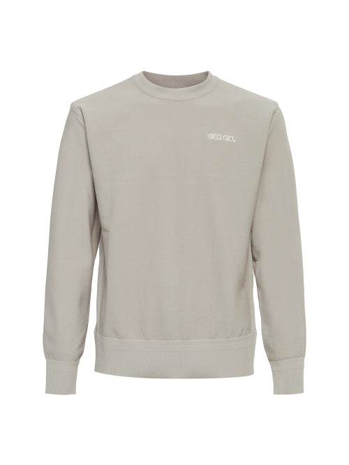 AERO KNIT (Aro knitwear) Men's long-sleeved round shirt_D/GRAYISH BEIGE