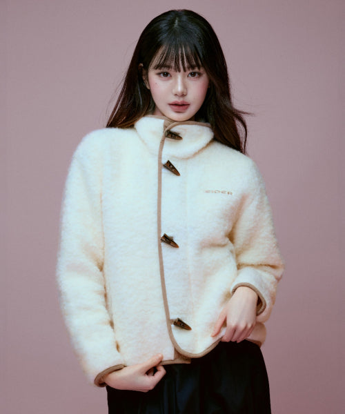 HUG (Hug) Women's wool fleece jacket_Cream