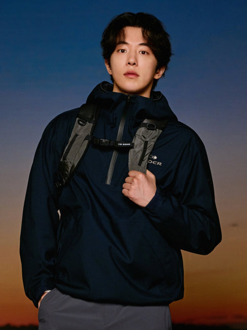 WEATHER FLEX (Wether Flex) Men's Anorak Waterproof Jacket_Dark Navy