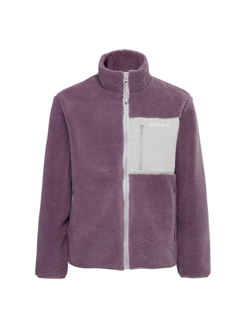 GRID (grid) UNI Sherpa Fleece Jacket_ASH ROSE