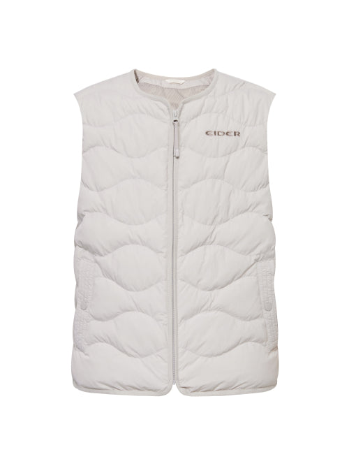 THERMOLOCK UNI Slim Blend Down Vest_Grayish BEIGE