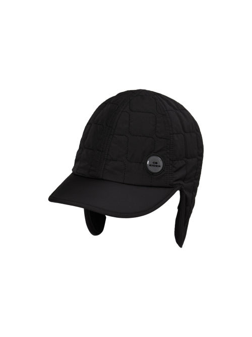 Women's Quilted Padded Cap_Black
