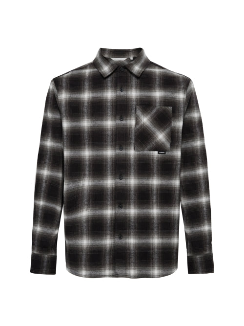 ESSENTIAL (Essential) Men's Checkered Shirt_Black