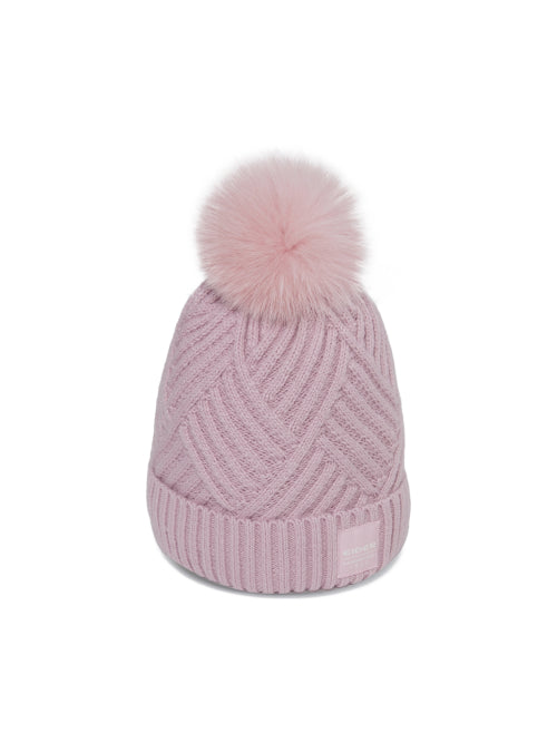 W Bubble beanie_POWDER PINK