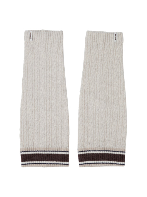 W Knit leg warmer_Beige