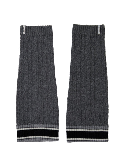 W knit leg warmer_Grey