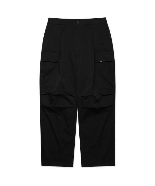 WIDE CARGO PANTS black