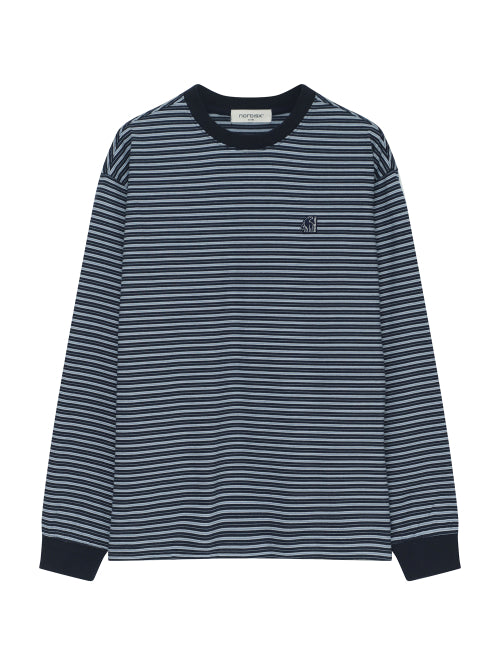 Multi Stripe Long Sleeve T-shirt - U_Navy