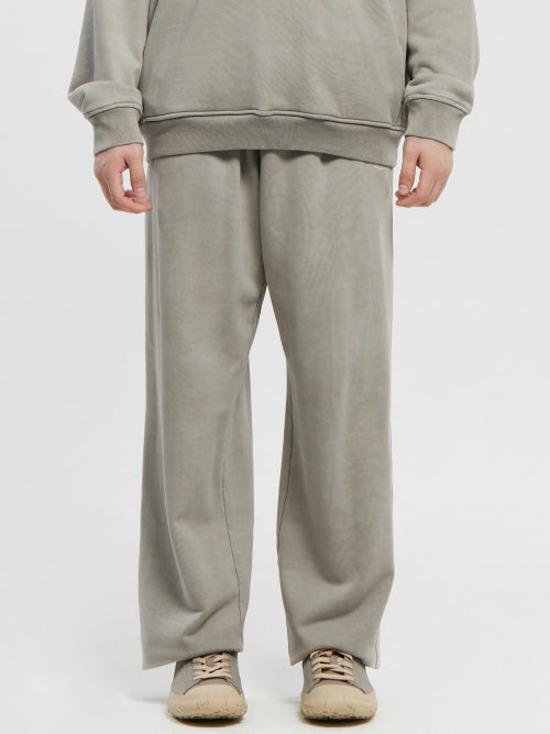 Natural Ding Sweat Straight Pants - U_Light Khaki