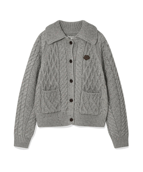 Women's Cable Cara Cardigan Gray