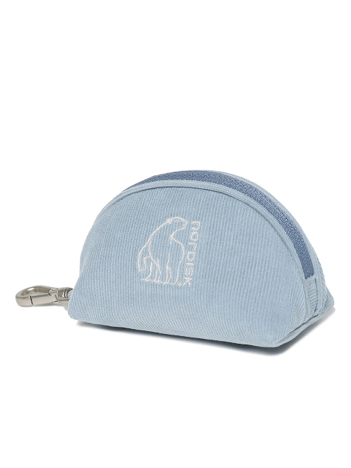 [Autumn Breeze] Mini Corduroy Half Moon Pouch_Sky Blue