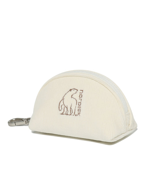 [Autumn Breeze] Mini Corduroy Half-moon Pouch_Off White