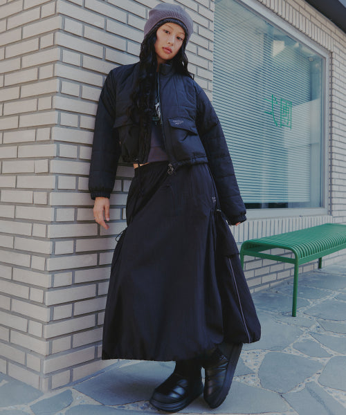 나일론 포켓 스커트 (W) - 블랙
