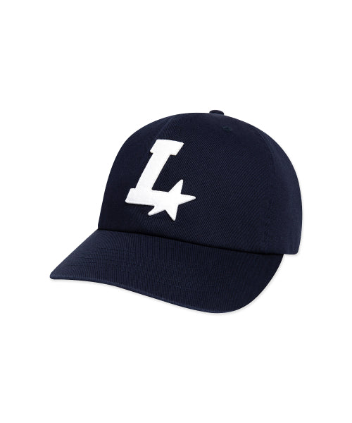L STAR APPLIQUE LOGO 6PANEL CAP navy