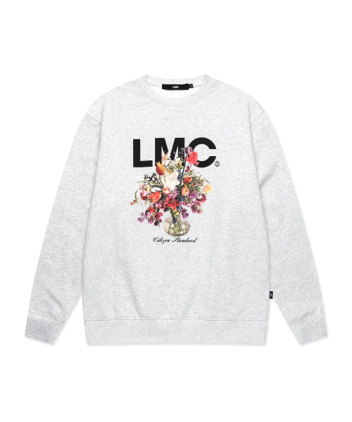 FLOWER VASE SWEATSHIRT light heather gray