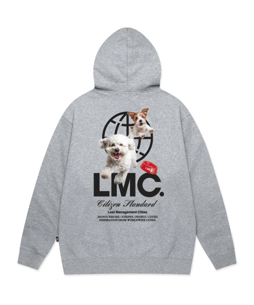FLYING PUPPY HOODIE heather gray
