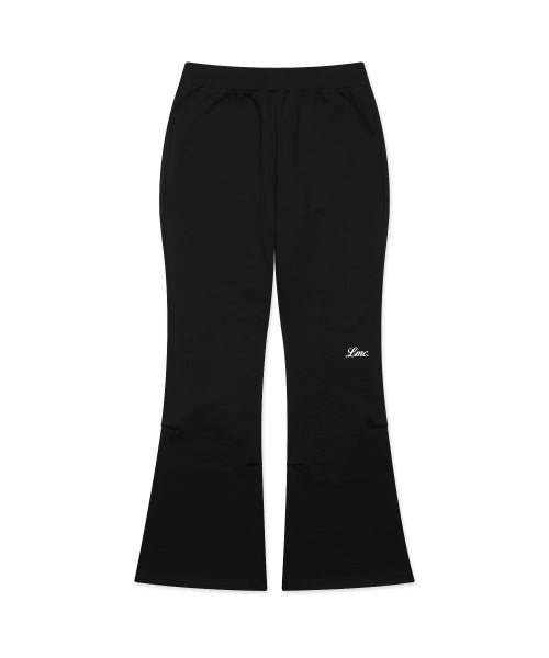 WM SHIRRING BOOTS CUT SWEAT PANTS black