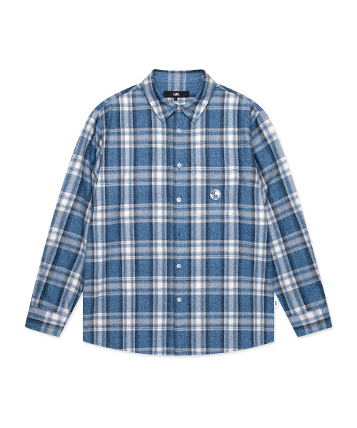 FLANNEL PLAID SHIRT blue