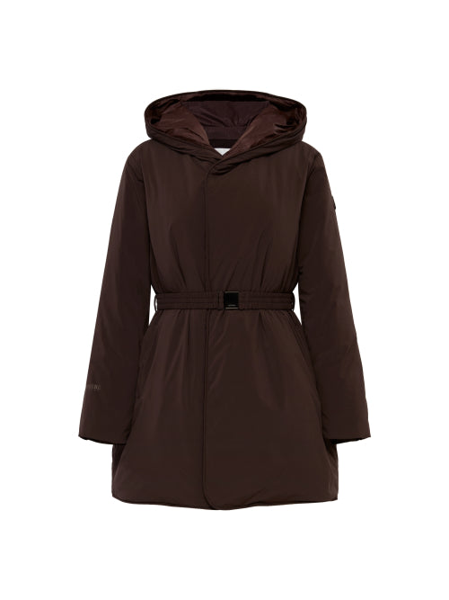 La Belle (La Belle) Women's Cashmere Middle Coat Down Jacket_Brown