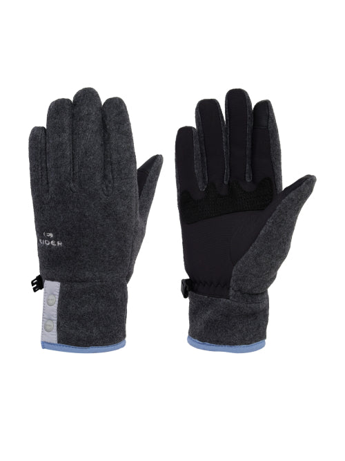 U-fleece button gloves_Dark Grey