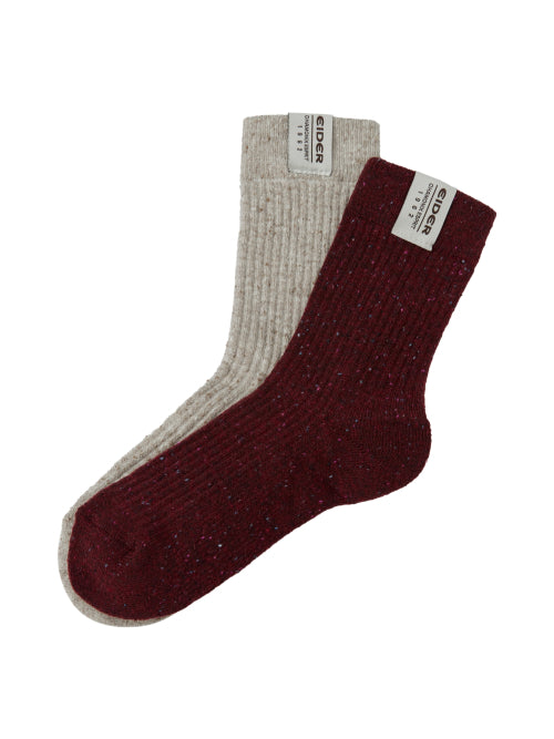 POP Women's Cozy Wool Middle-neck_Dark Red