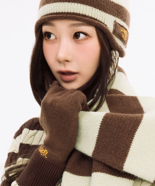 Stripe Knit Gloves (2 colors)