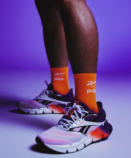 Reebok X Pular 2-pack 러닝 양말 - 블랙 & 오렌지
