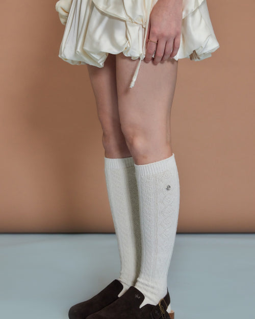 Ni Hi Wool Socks Ivory FLOTFA3L04