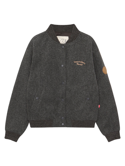 Varsity Jacket - W_MELANGE DARK GREY