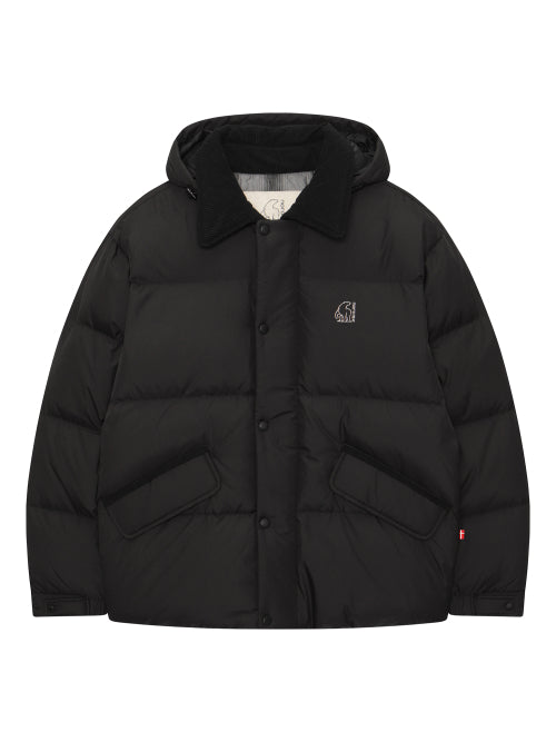 Allbor Crystal Down Hoodie Jumper - M_Black