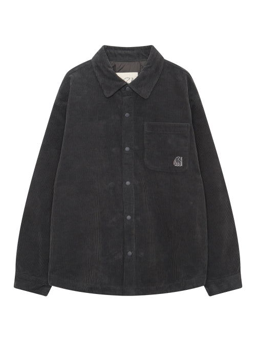 Corduroy Padded Shirt - U_Cool Grey