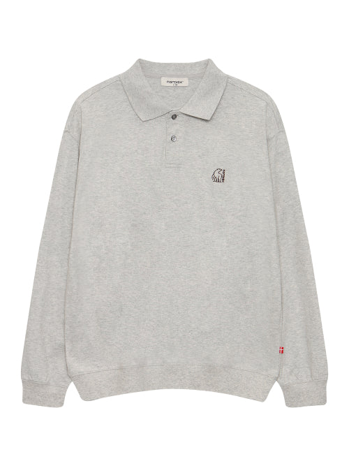 Single Polo T-shirt - U_MELANGE L/GREY