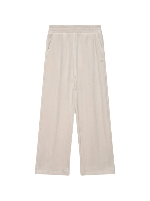 Jersey napping corduroy sweat straight pants - W_Off White