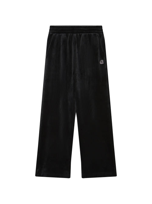 Jersey napping corduroy sweat straight pants - W_Black